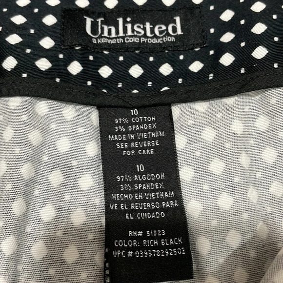 NWOT Unlisted Kenneth Cole Black and White Stretch Capri 10 - Picture 8 of 14